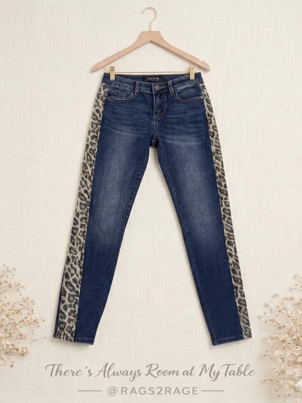 Judy Blue Skinny Jeans 26 Mid Rise Animal Stripe Stretch